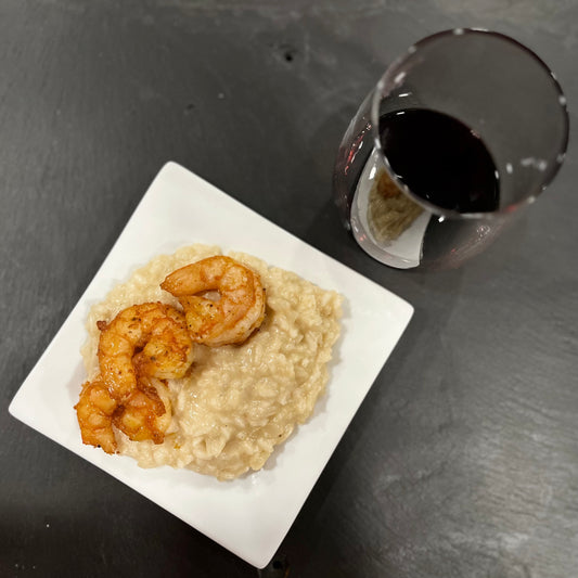 Parmesan Risotto with Hop Barons Blackened Shrimp